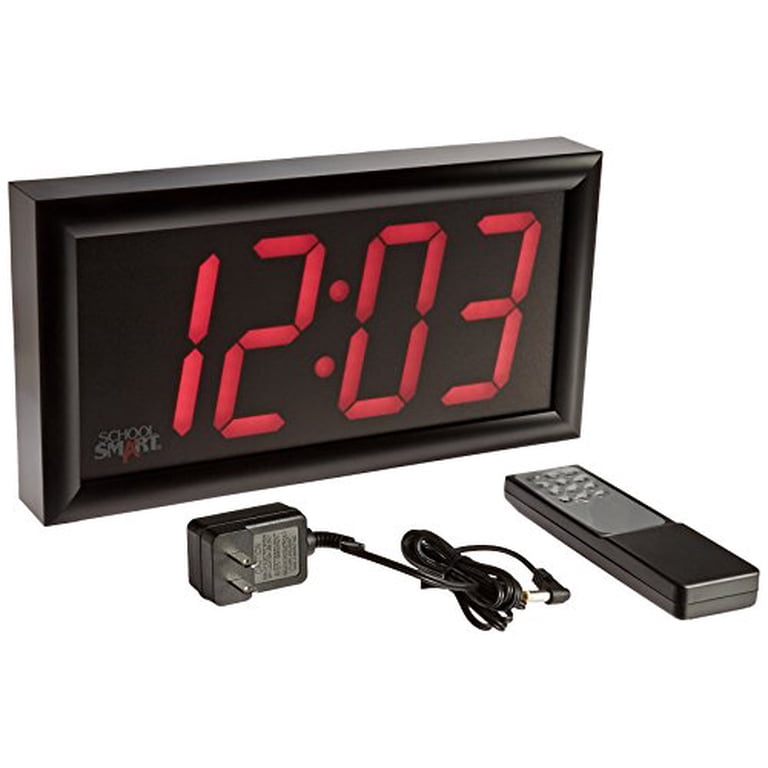 JDL LED CLOCK② School Smart - 90525 LED Clock with Remote Control, High