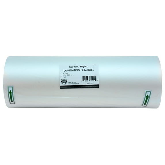 Laminating Film Roll, 12 Inches x 500 Feet, 1.5 mil Thick, 2.25 Inch Core, High Gloss