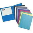 thumbnail image 1 of School Smart Leatherette 2-Pocket Folder, 9" x 12", Pack of 25, 1 of 3