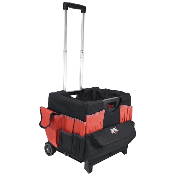 School Smart Legal Size File Cart with Caddy, 16-1/4 x 13 x 13-1/2 Inches
