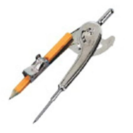Ningbo G & W Imp. & Exp. 081885 School Smart Ball Bearing Compass with Long Point, up to 12 in., Nickel - Pack of 12