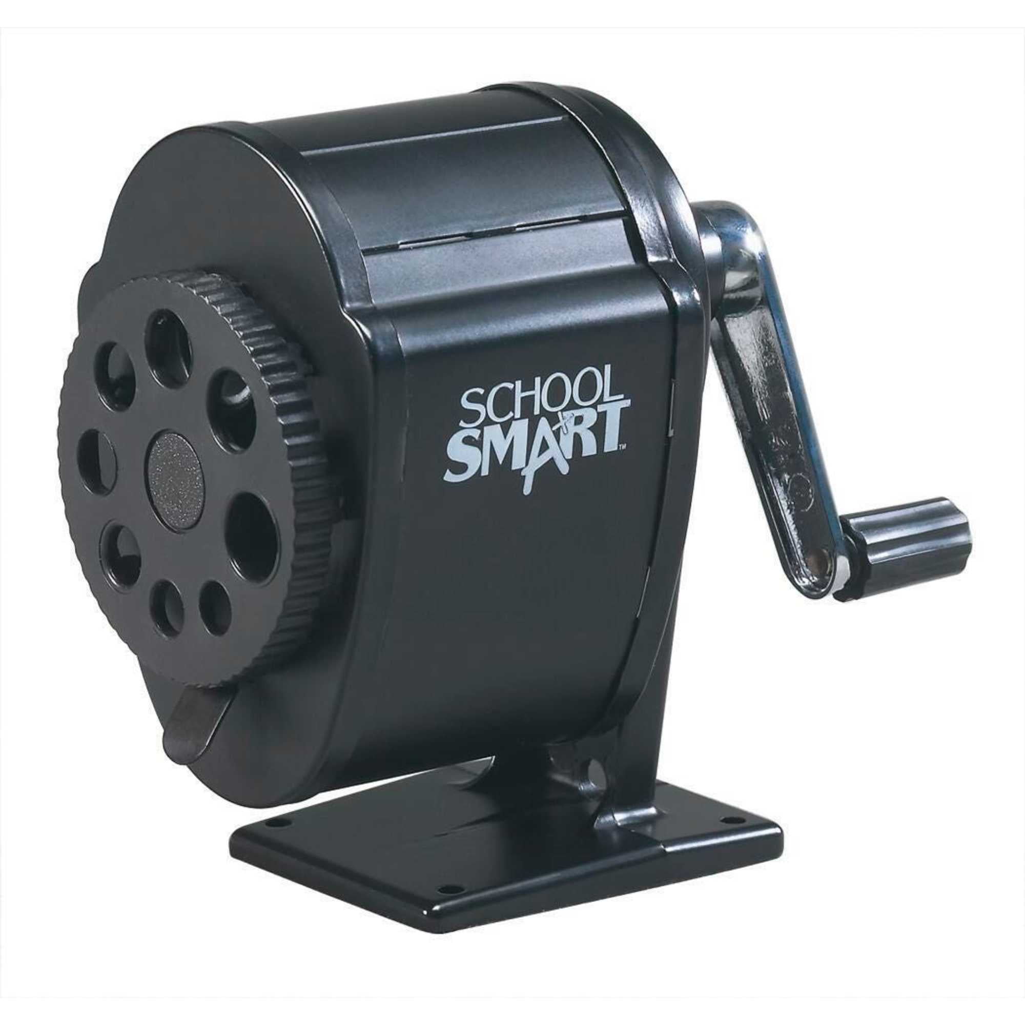 School Smart Manual Classroom Pencil Sharpener Multi Hole Design