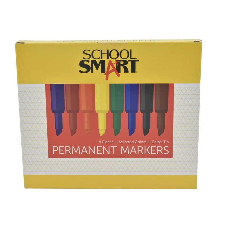 School Smart Non-Toxic Watercolor Combo Marker Pack, Conical, Fineline Tip, Assorted Colors, Pack of 192