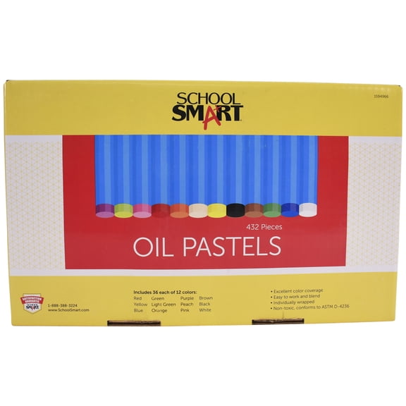 School Smart Oil Pastels, Set of 432