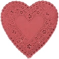 thumbnail image 1 of School Smart Paper Die-Cut Heart Lace Dolly, 6 Inches, Red, Pack of 100, 1 of 11