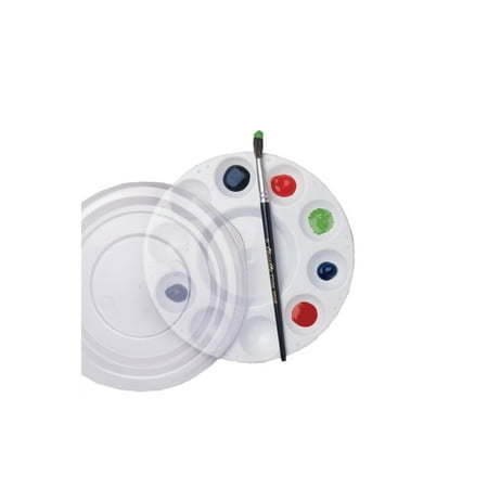 Plastic Paint Palette with Lid, 7 Inches, Pack of 12