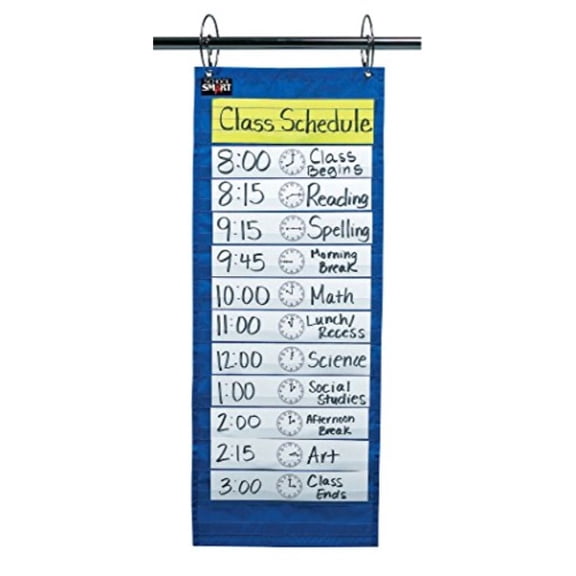 school smart classroom schedule pocket chart