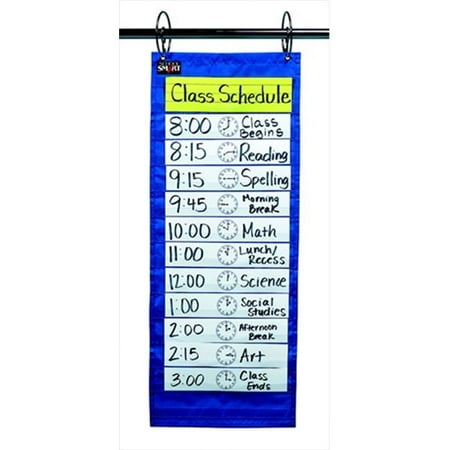 School Smart Pocket Chart For The Classroom, 12-1/2 x 33 Inches