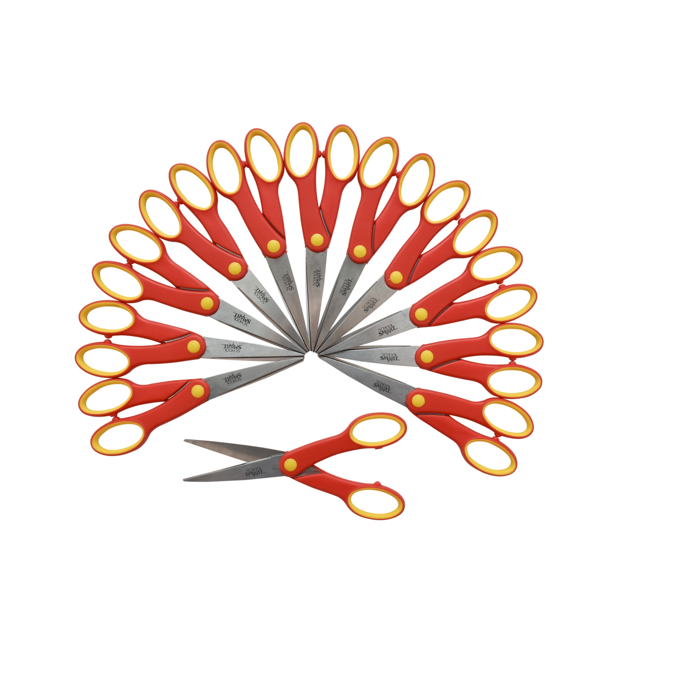 Pointed Tip Scissors, 6-1/4 Inches, Red, Pack of 12