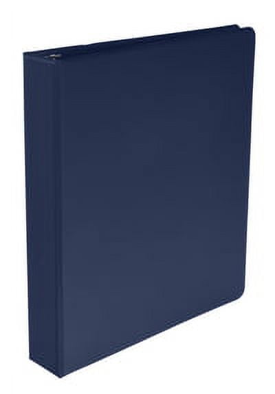 school smart polypropylene round ring binder, 1-1/2 in, blue