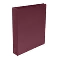 thumbnail image 1 of school smart polypropylene round ring binder, 1-1/2 in, maroon, 1 of 3