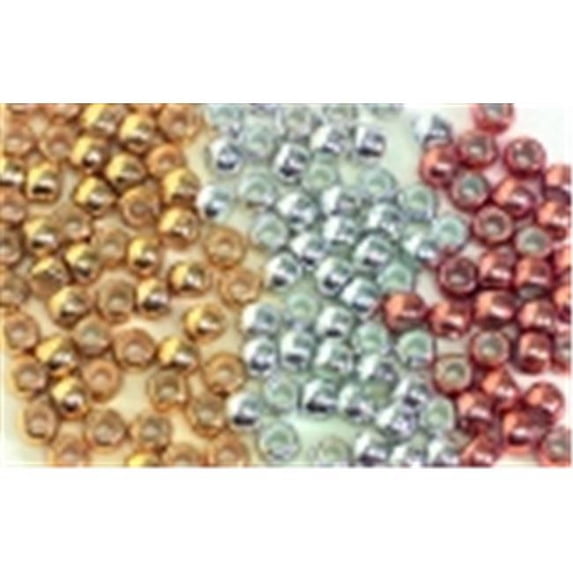 School Smart Pony Bead - Gold-Silver-Copper, Pack 500