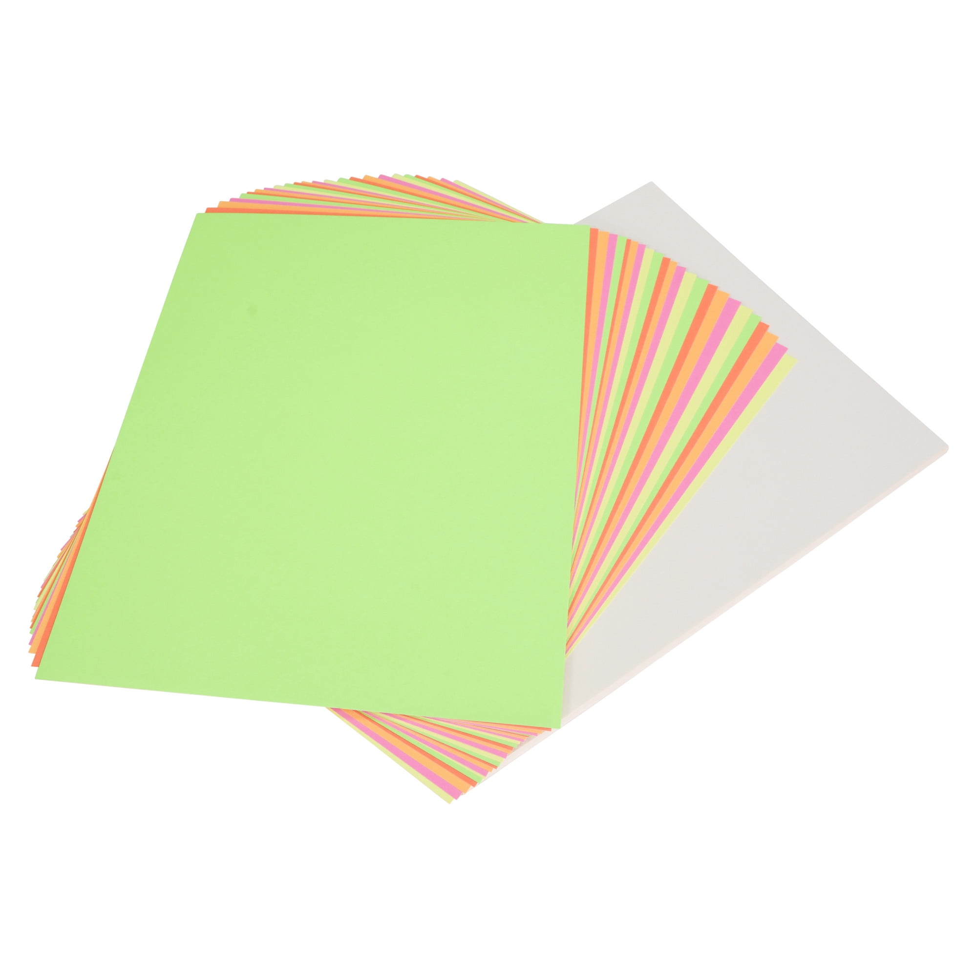 School Smart Poster Board, 11 x 14 Inches, White/Assorted Neon Colors, Pack  of 50