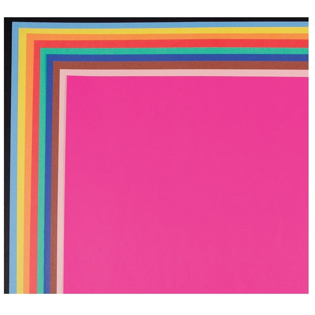 School Smart Railroad Board, 22 X 28 in, 4-Ply Thickness, Assorted Color, Pack of 25