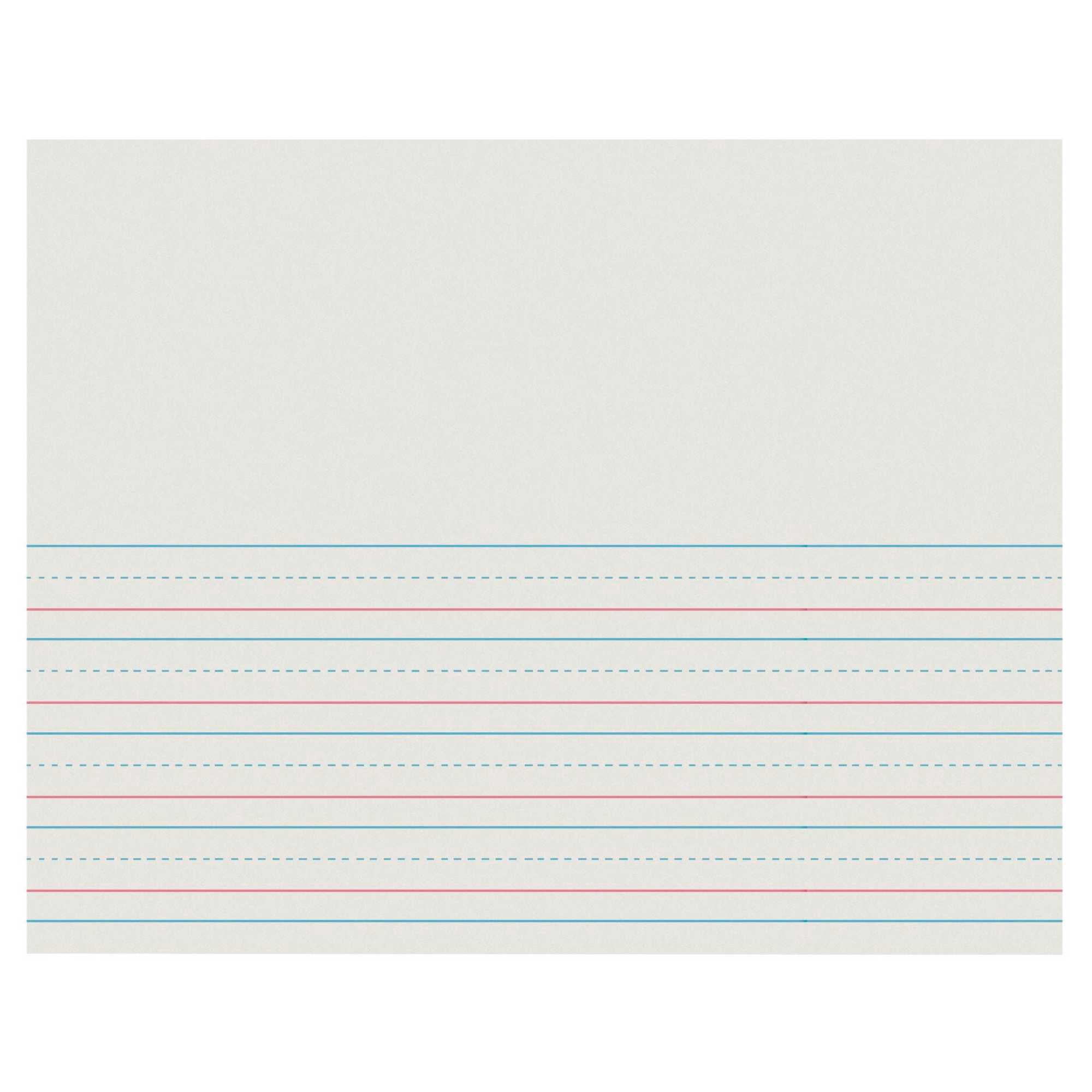 Smart Ruled Paper School Smart Red & Blue Storybook Paper, 5/8 Inch Ruled Long Way, 11 x ...