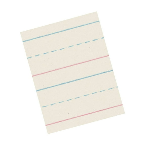 Red & Blue Storybook Paper, 5/8 Inch Ruled Long Way, 18 x 12 Inches, 250 Sheets