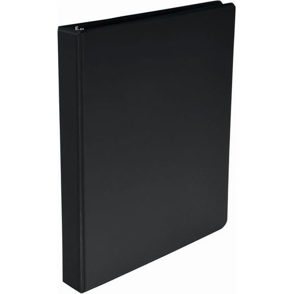 School Smart Round Ring Binder, Polypropylene, 1 Inch, Black