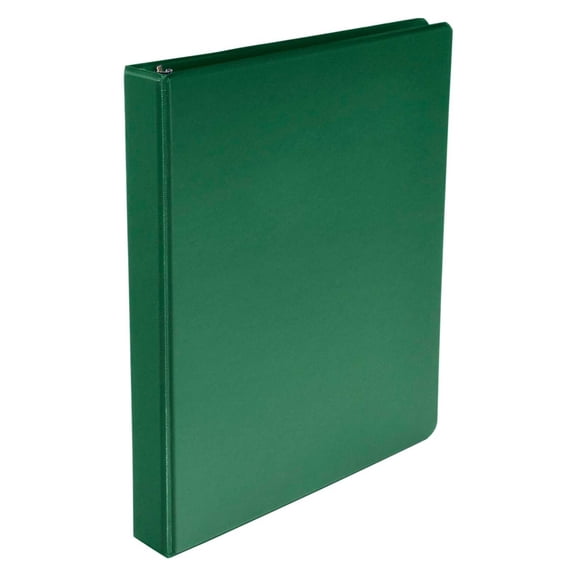 School Smart Polypropylene Round Ring Binder, 1 in, Green