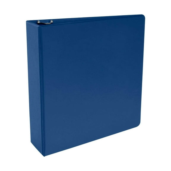 School Smart Round Ring Binder, Polypropylene, 3 Inches, Blue