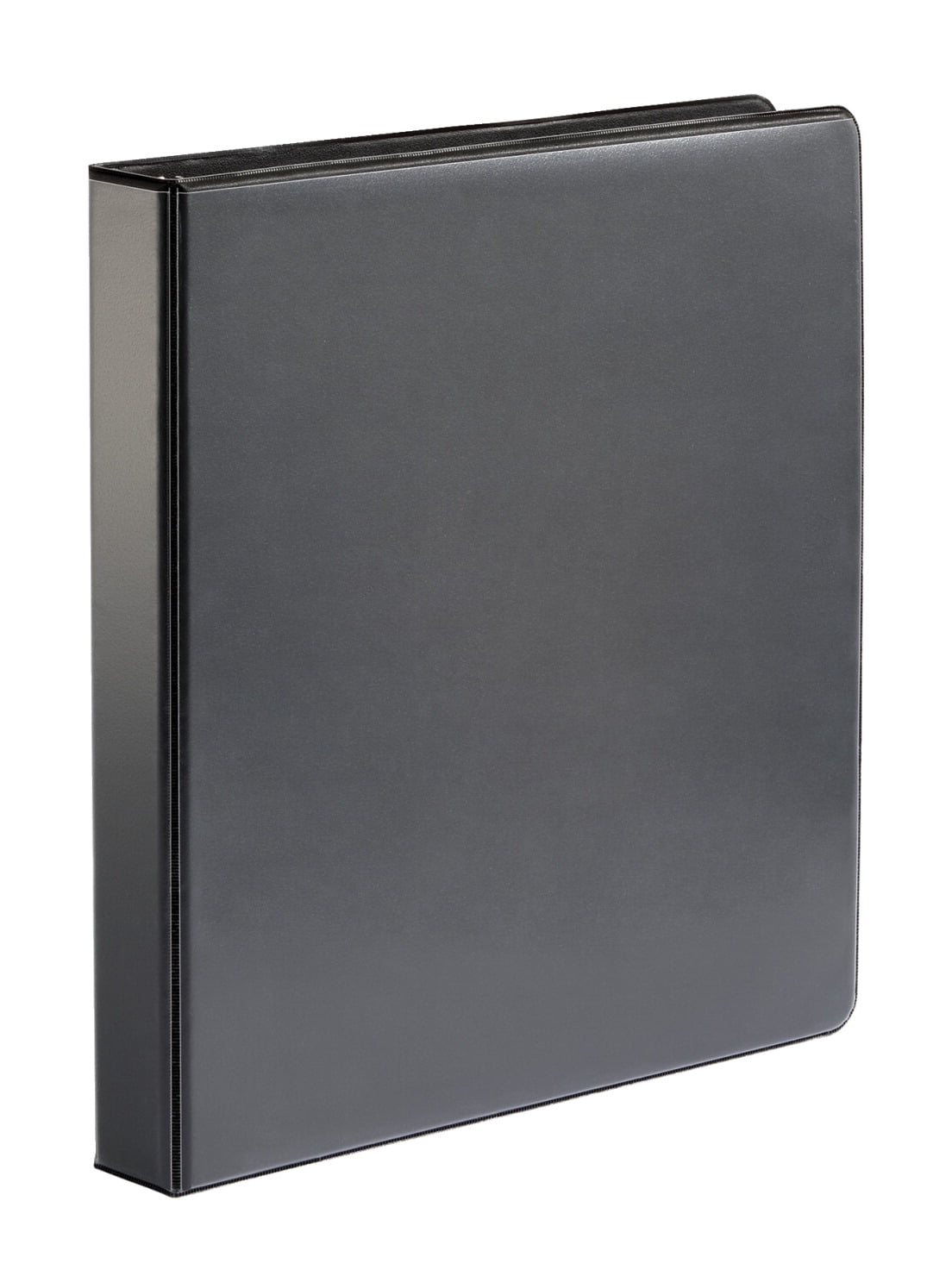 School Smart Polypropylene Round Ring View Binder, 1 Inch, Black ...