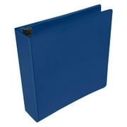 School Smart Round Ring View Binder, Polypropylene, 2 Inches, Blue
