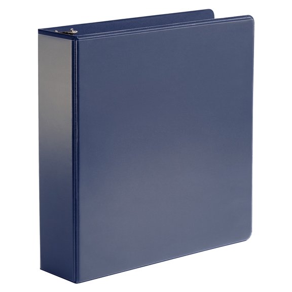 School Smart Polypropylene Round Ring View Binder, 2 Inches, Blue