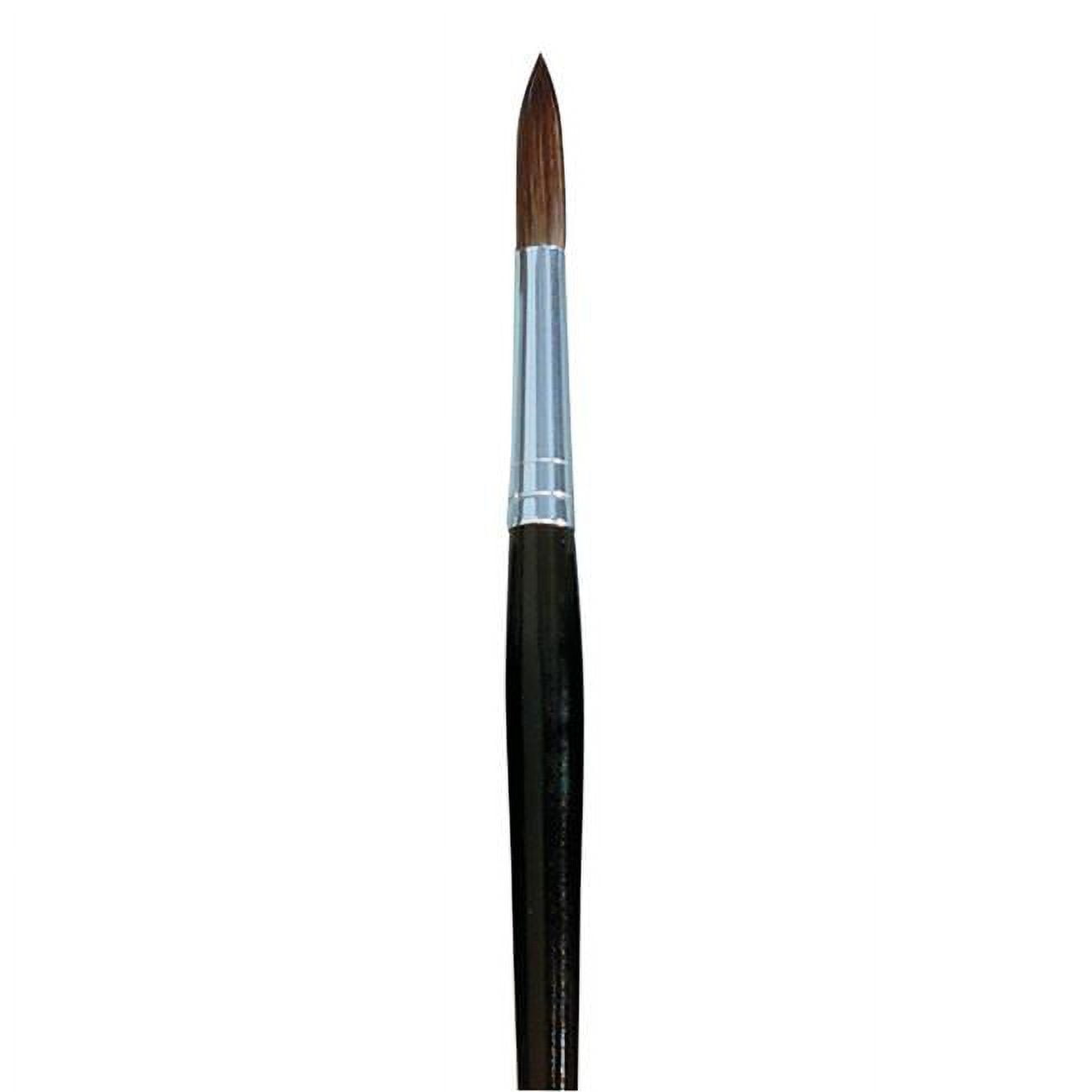 School Smart Short Handle Watercolor Brushes, Round, Size 10, Pack of 12