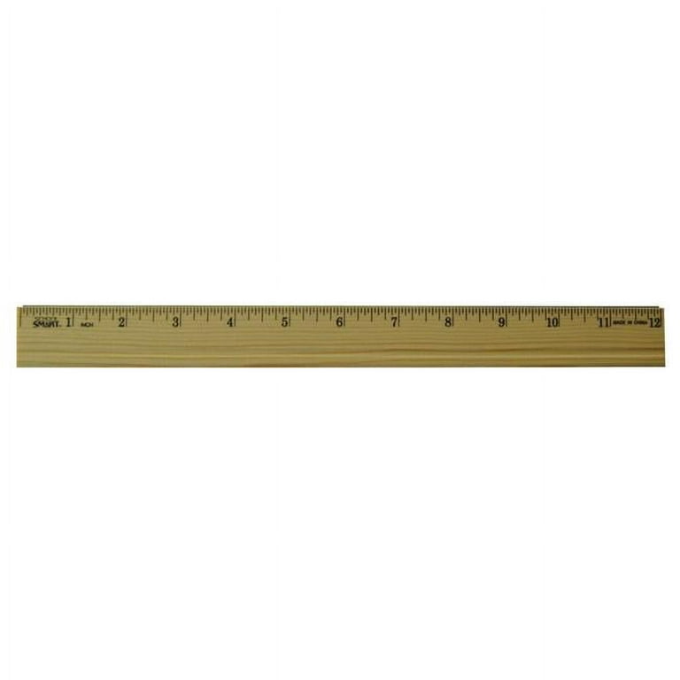 12” Wood Rulers with Metal Edge, Set of 12