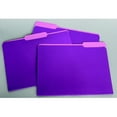 thumbnail image 1 of School Smart  Smart Medium Weight Stock 1-3 Cut 2-Tone Reversible File Folder, Letter Lavender, Pack 100, 1 of 1