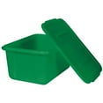 thumbnail image 1 of School Smart Storage Tote with Snaptite Lid, 11-3/4 x 15-1/2 x 7-1/2 Inches, Green, 1 of 2