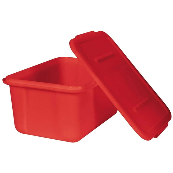 School Smart Storage Tote with Snaptite Lid, 11-3/4 x 15-1/2 x 7-1/2 Inches, Red