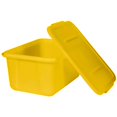 thumbnail image 1 of School Smart Storage Tote with Snaptite Lid, 11-3/4 x 15-1/2 x 7-1/2 Inches, Yellow, 1 of 2