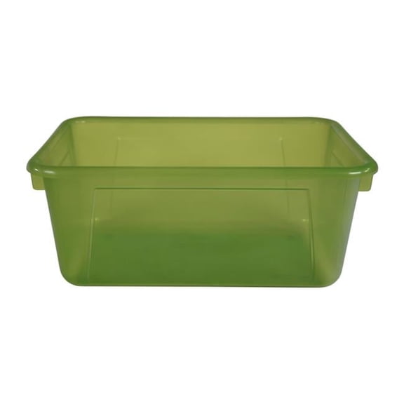 School Smart 2005889 12 x 8 x 5 in. Translucent Cubby Bin, Candy Green - Small