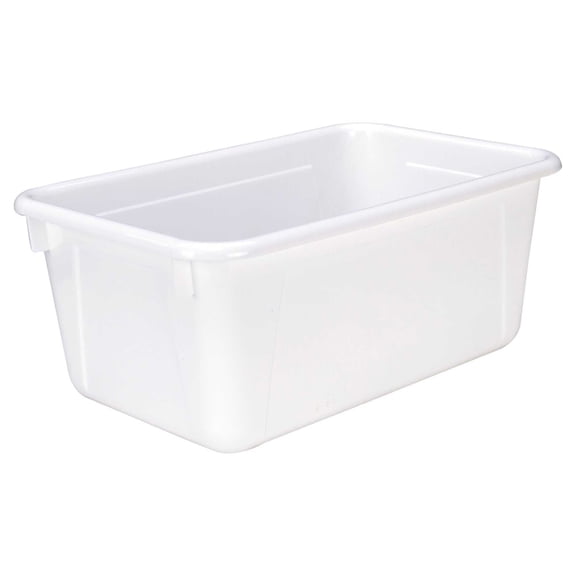 School Smart Tote Tray, 12 x 8 x 5 in, White