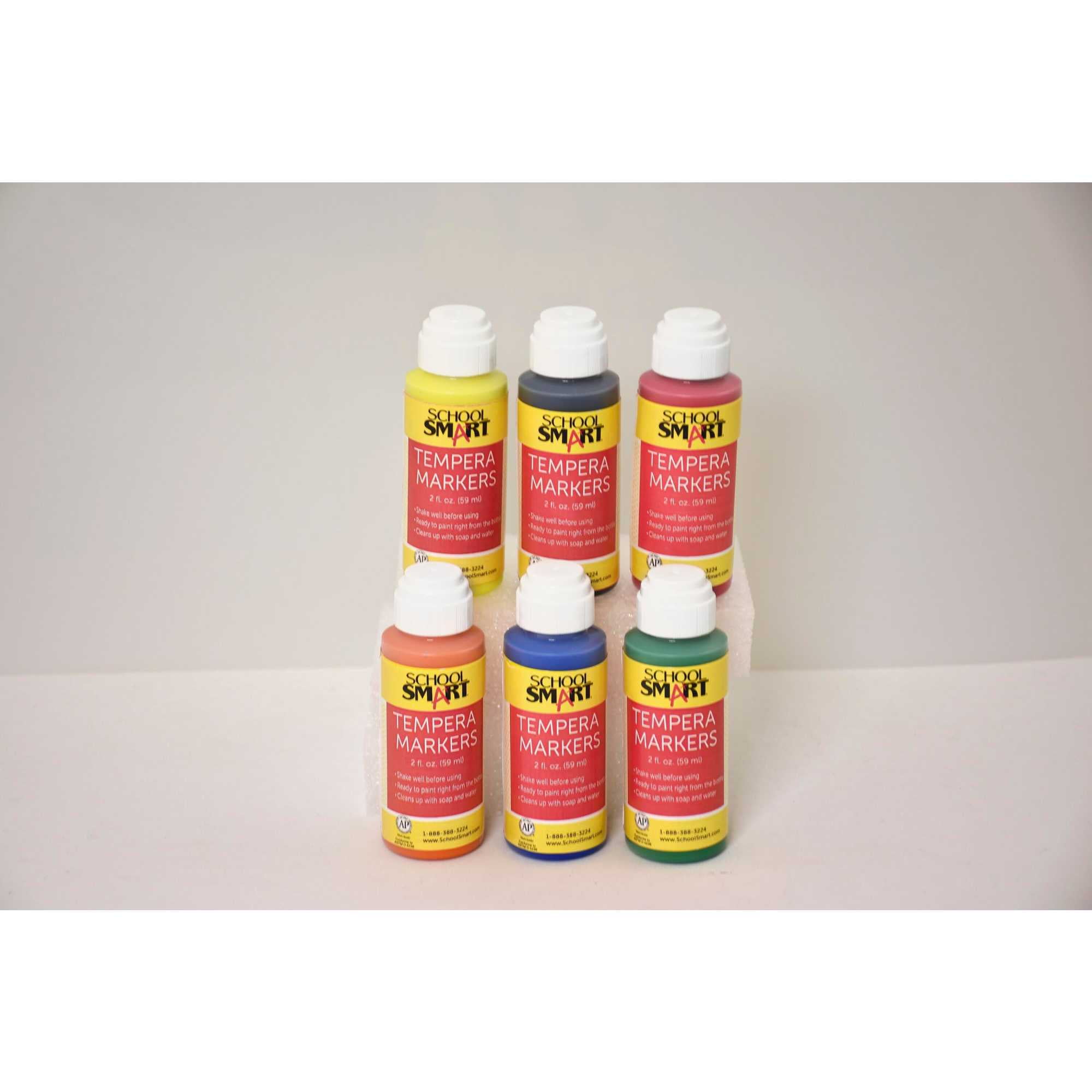 School Smart Tempera Paint Daubers, Poster Marker Set, Assorted Colors