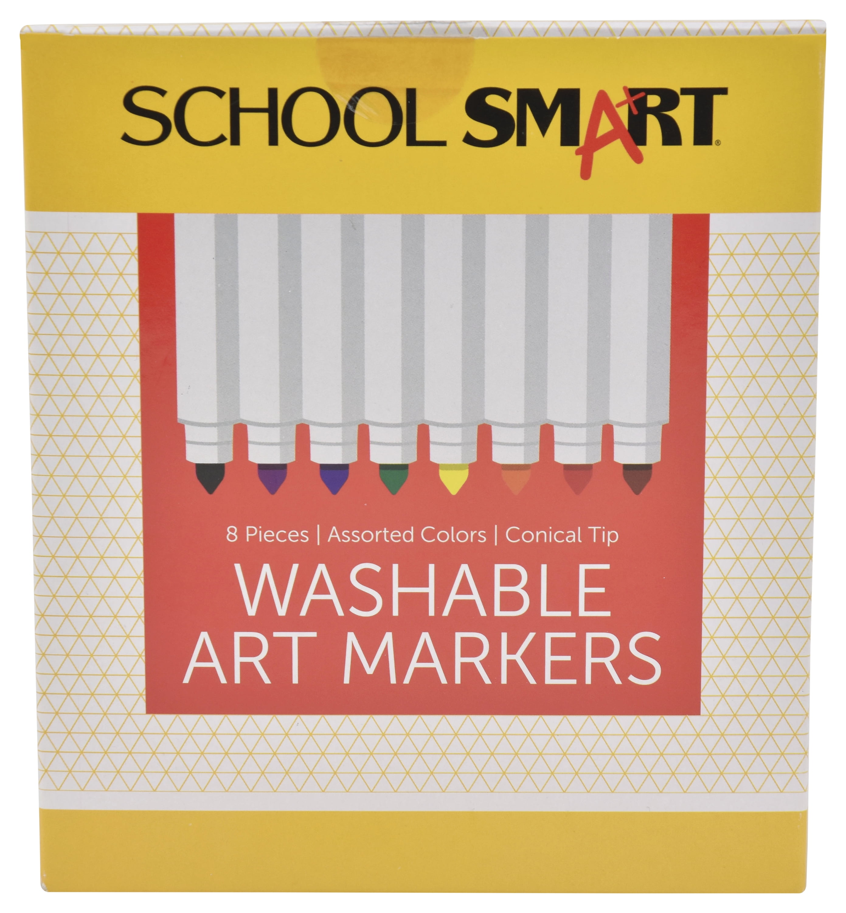  School Smart Washable Art Markers, Conical Tip, Black, Pack of  12 : Arts, Crafts & Sewing