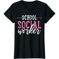 thumbnail image 1 of School Social Worker Social Work Vintage Gift T-Shirt, 1 of 3