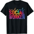 thumbnail image 1 of School Social Worker Tie Dye Appreciation For Women For Work T-Shirt, 1 of 4