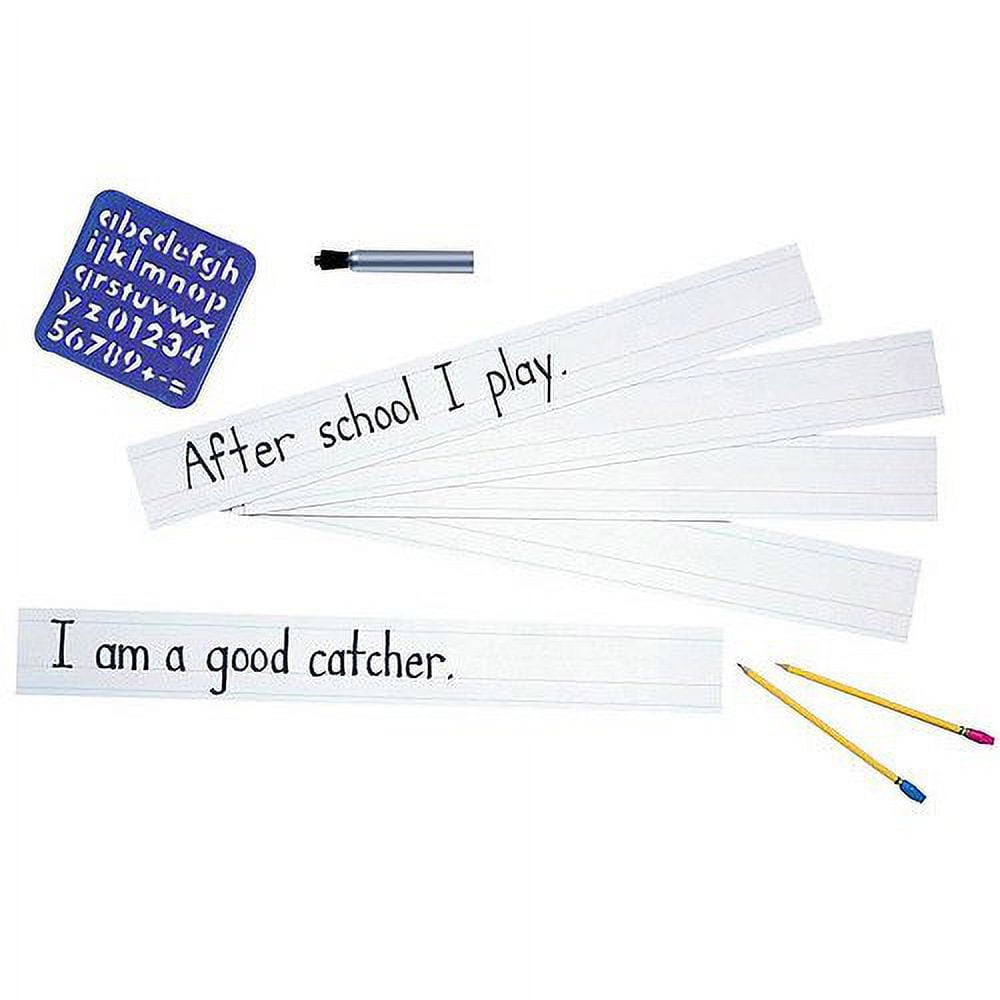 School Specialty Zaner Bloser Tagboard Sentence Strips, 3" x 24", White, Pack of 100