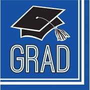 School Spirit Cobalt Blue Beverage Napkins, 36pk