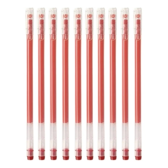 School Supplies, 10 Pack Large Capacity Fast Drying Basic Blackness And Red And Bule Gel Pens Write Smoothly 1ml, Student Gifts