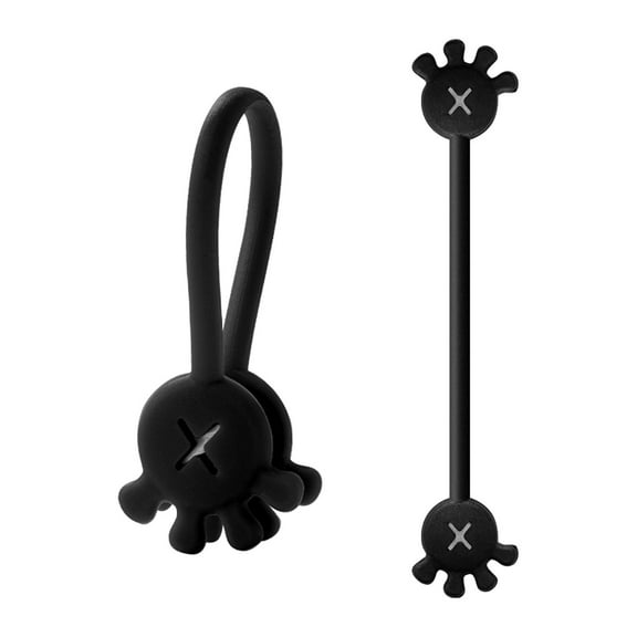 School Supplies Clearance! JWDX Twisted Wire Organizer Black, 10Pcs Cable Cable Clips Cable Organizers Reusable Silicone Cords Organizers Multipurpose Silicone Magnet Ties for Home School