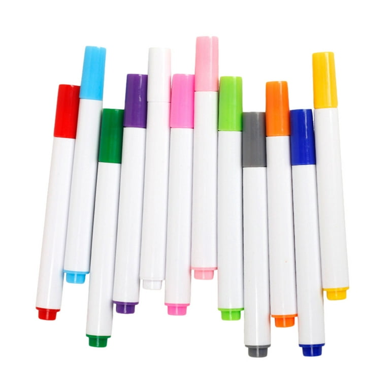 School Supplies Deals！Dry Erase Marker Pens,12 Colour Liquid Chalk Markers  for Chalkboards, Signs, Windows, Blackboard, Glass, Mirrors - Chalkboard  Markers,Water Soluble Brush Water-Based Dry Chalk 