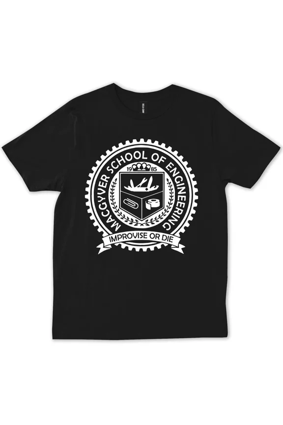 School Supplies Engineering Funny 80s Action TV Show Gift Idea Unisex T-Shirt, up to Size 5XL