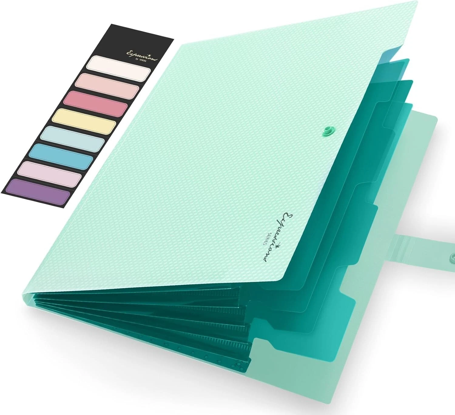 School Supplies File Folder, Letter Size Accordion Portable Paper File Organizer