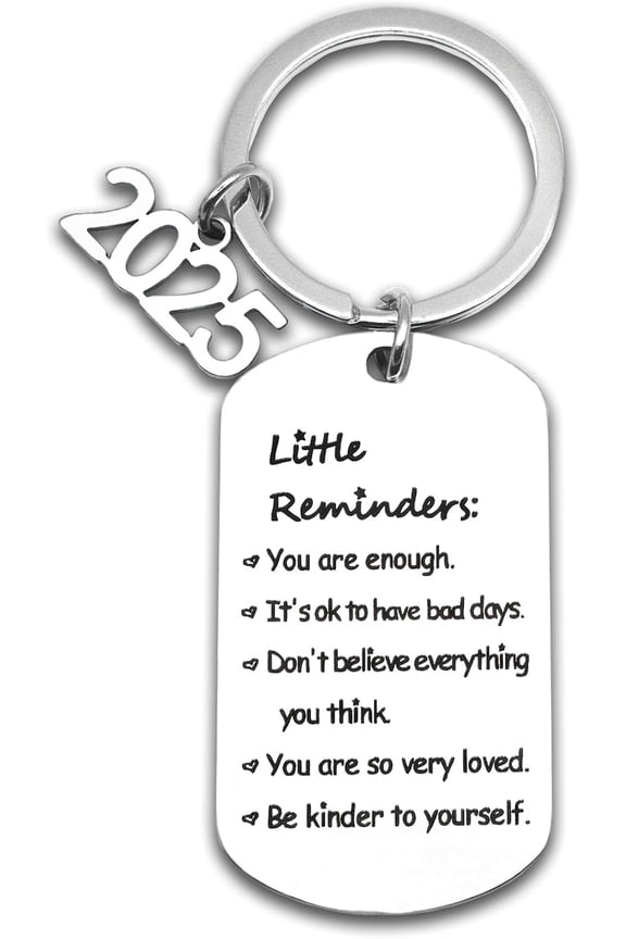 School Supplies for High School Students Back to Shcool Supplies for Teen Girls Boys First Day of School Inspirational Christmas Birthday Gift for Daughter Son Little Reminders Mental Health Keychain