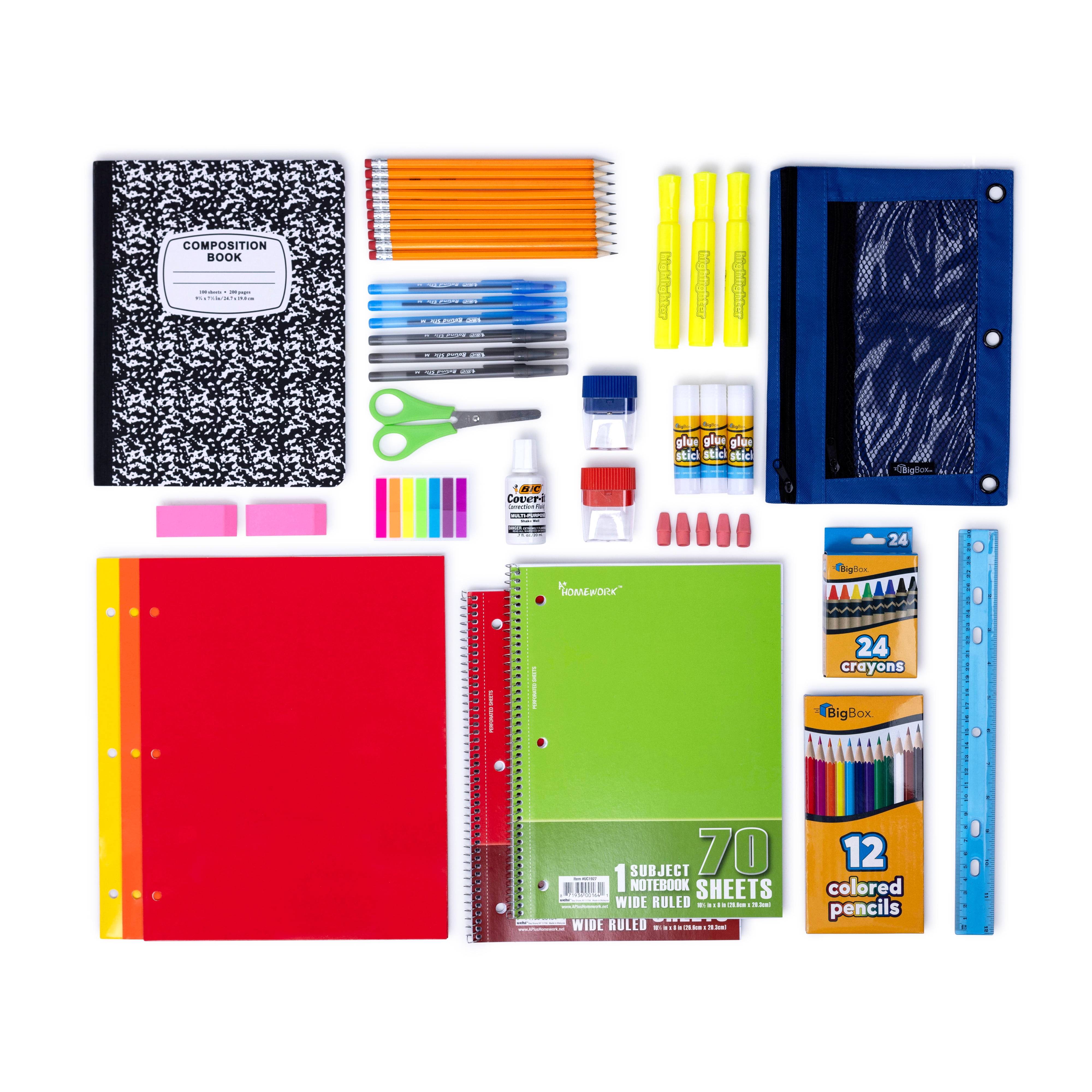 Back To School Kit 66 Pcs  Bazic Products Bazic Products