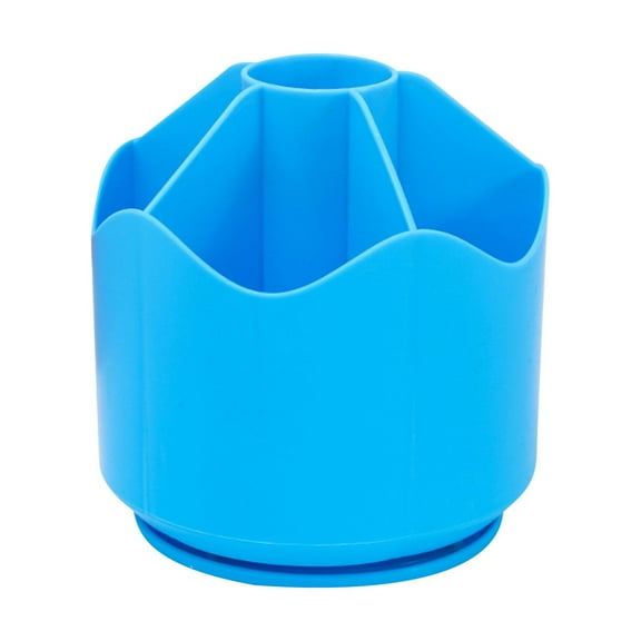 School Supplies, LHNFT Pen Pencil Holder for Desk, 360 Degree Rotating Pen Pencil Holder, 6 Slots Desk Pen Organizer, Art Supply Plastic Spinning Desktop Storage Caddy for Pen, Colored Pencil, Crayon