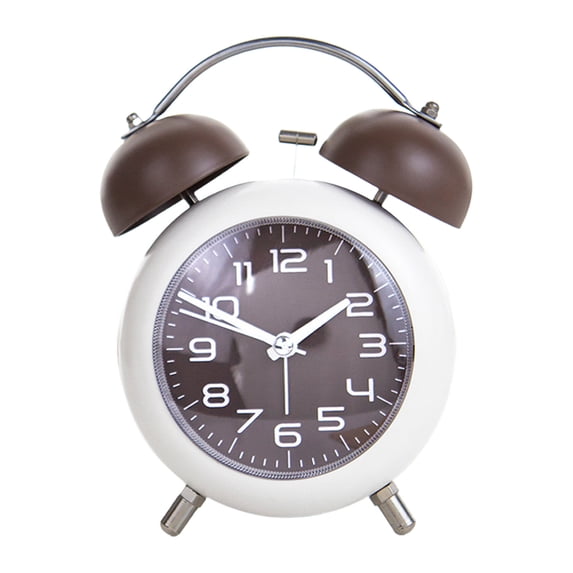 School Supplies,Vintage Twin Bell Alarm Clock Silent Non Ticking Bedside Clock with Night Light Loud Alarm for Bedroom Students Adults