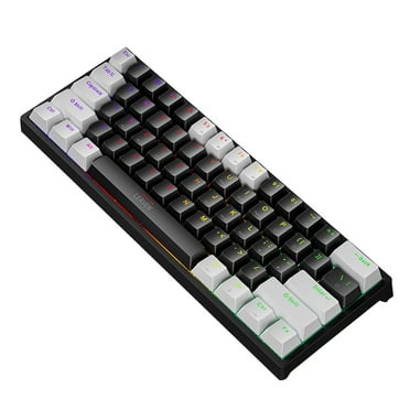 School Supplies Vmvidoty Wired 60 Mechanical Gaming Keyboard RGB Backlit Compact 61 Keys Keyboard With Blue Switches For PC Summer Savings